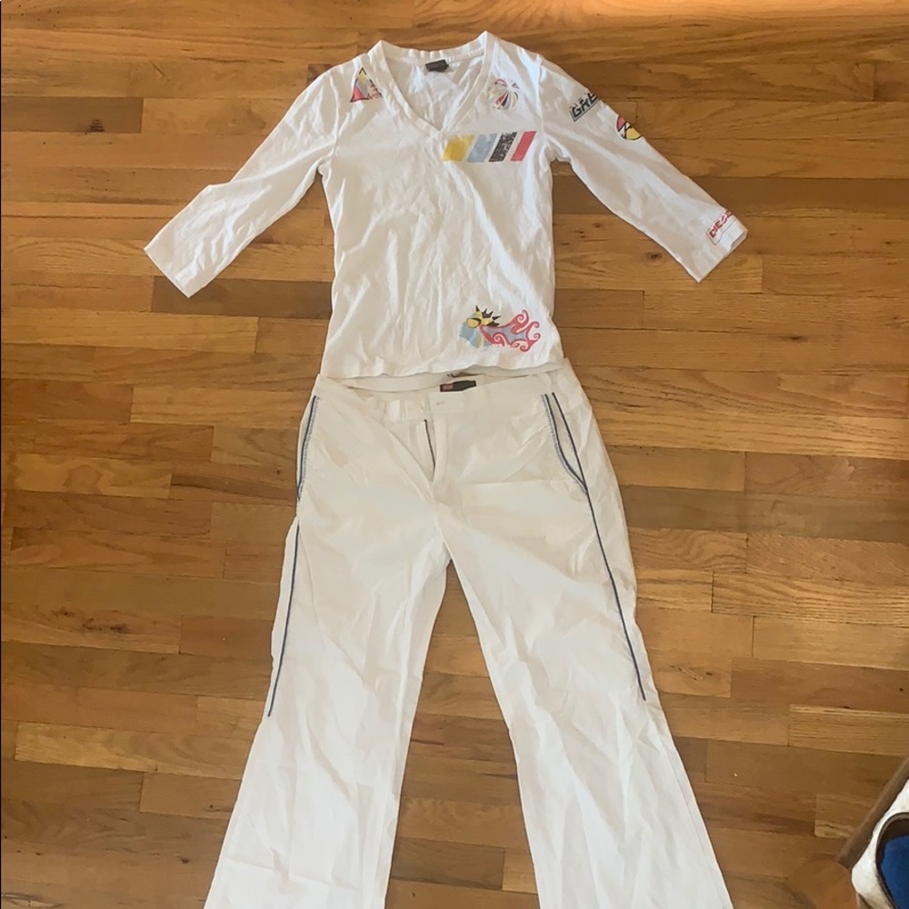 Diesel White Matching Set Size 30